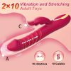 Powerful Thrusting Rabbit Vibrator, Silicone G Spot Clitoral Vibrator Rechargeable Battery Realistic Dildo Vibrator With 10 Thrusting & 10 Vibrating Modes, Rose Sex Toys For Women - Image 2