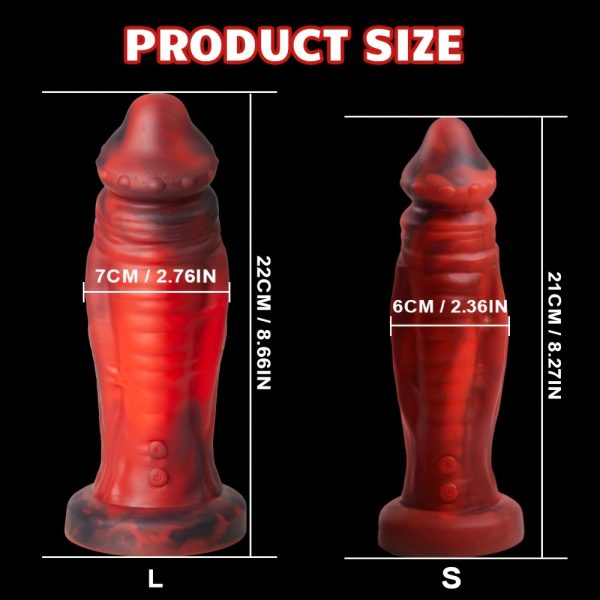 Dildo - Vibrating Monster Dildo Adult Sex Toys, Huge Thick Realistic Dildo Massager With 8 Vibration, Liquid Silicone Anal G-spot Stimulator With Suction Cup Fake Penis Sex Toy For Women And Couples