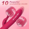 Powerful Thrusting Rabbit Vibrator, Silicone G Spot Clitoral Vibrator Rechargeable Battery Realistic Dildo Vibrator With 10 Thrusting & 10 Vibrating Modes, Rose Sex Toys For Women - Image 7