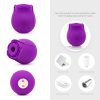 Upgraded USB Rechargeable Rose Flower Suction Device - Vibrating Clitoral Stimulator for Sensitivity, 10 Frequency Patterns, Intimate Pleasure Toy for Couples - Image 6