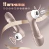 Female Nipple Clitoral Stimulator, 11 Simulated Oral Suction Modes, Massage G-spot Clitoral Nipple Device, Non-contact Clitoral Suction Pressure Wave Technology, Adult Female Sex Toy, (rose Golden) Suitable For Valentine'S Day. - Image 5