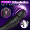 4-in-1 Prostate Massager - Stretchable, Vibrating Cock Ring, 9 Modes, USB Rechargeable, Black, for Men and Couples - Image 2