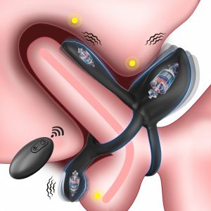 ALWUP Vibrating Penis Ring - Male Rooster Trainer & Female G-Spot Stimulator with 9 Modes, Remote Control Silicone Vibrator, Rechargeable Lithium Battery, Adult Sex Toys for Couples, Rooster Ring Trainer|Ergonomic Design|Silicone Material