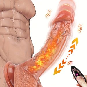 1PC 9'' Thrust Dildo Vibrator Female Sex Toy Heatable Realistic Vibrating Dildo With 10 Thrusts And 10 Vibration Modes Rotation For G-spot Anal Stimulation Thick Dildo Realistic Penis Adult Sex Toy For Female Couples