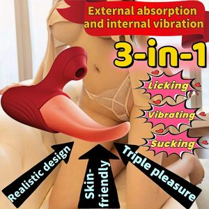 1pc Suction Vibrator, Rabbit Vibrator, Tongue Toy for Women for Clit G Spot Vibrator Stimulation, 10 Sucking & 10 Tongue Licking & Vibrating Adult Toys, Women Couple Play Toys