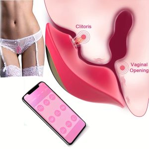 1pc Rechargeable APP Control Wearable Vibrator Panty - 9 Sucking 9 Vibrations, Long Distance, App Function - Perfect For Women And Couples, Discreet Adult Sex Toy Wearable Invisible Jumping Egg Female Masturbator Massage Vibration For Women Pleasure