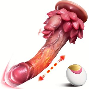 4-in-1 Realistic Silicone Dildo Vibrator with Thrusting & Licking Modes - 8 Vibration & Heating Settings, USB Rechargeable, Flexible Shaft for G-Spot & Anal Stimulation, Includes Egg Vibrators, Perfect for Women and Couples, Vibrating Dildos