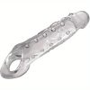 Clearly Ample Penis with Strechy Ball Strap for Men Women and Adult Couples Reusable Sleeve for Size Length and Girth Soft and Firm with Textured Nubs 9.1 Inch - Image 3
