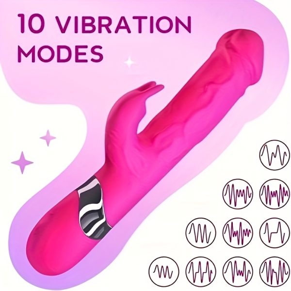 Realistic Rabbit Silicone Vibrator Huge Dildo Powerful Vibration Modes - G-spot Stimulation, Clitoral Massager, Rechargeable - Adult Toy For Couples