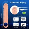 1pc Vibrating Penis Sleeve Penis Cap Electric Vibration Simulates Male Wearing Dildo Extended Delay Skin Covering Increase Length Increase Size Sheath Color 10 Vibration Frequency - Image 4
