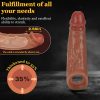 1 Reusable Vibrating And Non Vibrating Rooster Penis Cover, Flesh Colored Penis Cover, Penis, Male And Female Couple Sex Toy with G-spot Vibrator, Vibrating Dildo Penis EnlarSynthetic Gemstoneent Device, Couple Adult Male And Female Sex Toy - Image 9