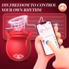 [App Control Rose Vibrator] App Control Rose Sucking Vibrator - 1pc Sexy Toy Clitoral Nipple Stimulator, G-spot Vibrator Rose Sucker, Personal Massager For Women Female Couples Adult Toy, Skin Friendly, Good Gift - Image 8