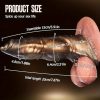 Penis Sleeve - Realistic Dog Penis Sleeve Adult Male Sex Toys - Dick Sleeve with Cock Ring Delayed Ejaculation Soft Silicone Girth Extended Sex Play Sheath for Men T401 - Image 6