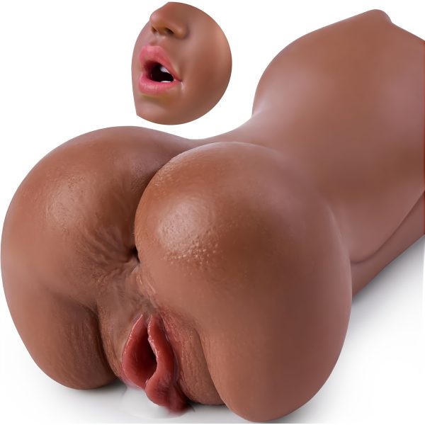 3 In 1 Pocket Pussy Ass Male Masturbator Oral Sex Toy, Male Penis Stroker With Realistic Textured Mouth Vagina & Round Tight Ass & Anal, Pocket Pussies Blowjob Adult Sex Toys For Men Male Masturbation