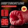 1pc Male Vibrating Oral Masturbation Cup, 10 Frequencies with Tongue Licking Mouth And Tight Soft Vagina, Strong Clamping Suction, 5D Vagina And Deep Throat Love, Lipstick Mouth Fun, Male Toys - Image 2