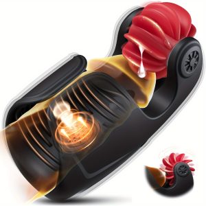 Male Vibrator Sex Toys For Men- Masturbator Penis Training Vibrator With 10 Dual Headed Bite & Vibration, Portable Penis Trainer Stimulator Vibrating Toy Stroker Adult Sex ToysMale Vibrator Sex Toys For Men- Masturbator Penis Training Vibrator With