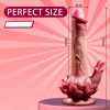 4-in-1 Realistic Silicone Dildo Vibrator with Thrusting & Licking Modes - 8 Vibration & Heating Settings, USB Rechargeable, Flexible Shaft for G-Spot & Anal Stimulation, Includes Egg Vibrators, Perfect for Women and Couples, Vibrating Dildos - Image 5