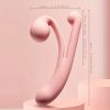 FemaleToys Snail Shape Design The Length Of The Body Can Be Adjusted At Will 10 Frequency Vibrations Internal And External Double-layer Vibration Impact Ergonomic Design G-spot Vibrator Liquid Silicone Material - Image 9