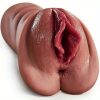 1pc Realistic Pocket Pussy Male Masturbators, Thick Labia Brown Male Masturbator With 5D Stimulation Deep Vagina And Tight Anus, Lifelike Blowjob Male Stroker Adult Sex Toys For Men Masturbation - Image 8