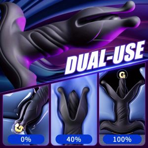 5-Speed Telescopic Prostate Vibrator with Dual-Use Design - USB Rechargeable, Liquid Silicone Massager for Couples & Solo Play, 850mAh Lithium Battery, Vibrating Stimulator|Telescopic Action|Dualuse Design, Vibrator for Women