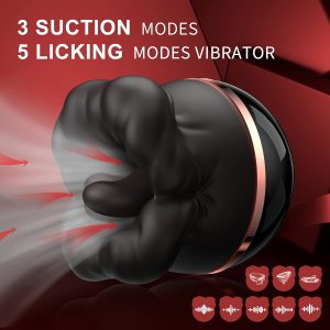 Rose sex toys for women, 2 in 1 suck lick vibrator, clitoral stimulator tongue toy with 8 modes, female nipple clitoral licking vibrator adult sex toys for women couples pleasure