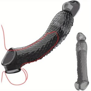 Dildo - Penis Sleeve - Penis Sleeve Cocking Male Sex Toy Realistic Dildos Pennis Sleeve Men Sex Toys with Ball Loop Sex Toys for Couples Adult Pleasure Penis Extension for Girth Sleeve