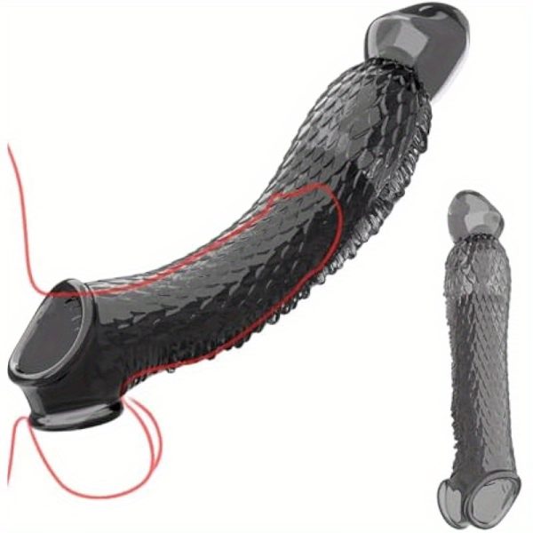 Dildo - Penis Sleeve - Penis Sleeve Cocking Male Sex Toy Realistic Dildos Pennis Sleeve Men Sex Toys with Ball Loop Sex Toys for Couples Adult Pleasure Penis Extension for Girth Sleeve