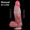 1pc 9.45 Inch Realistic Thrusting Dildo Vibrator Female Sex Toys, Liquid Silicone Anal Dildos For Vagina Nipple Stimulation With 3 Thrusting & 10 Vibrating & Heating Modes, Lifelike Penis G Spot Vibrator Adult Sex Toy For Men Women Couples - Image 4
