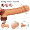 1pc Vibrating Penis Sleeve Penis Cap Electric Vibration Simulates Male Wearing Dildo Extended Delay Skin Covering Increase Length Increase Size Sheath Color 10 Vibration Frequency - Image 8
