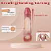 1 Realistic Male Extension Device, Reusable, Silicone Cover Penis, Male Wear Dildo Cover, Silicone Length Increase Size Sheath Color Skin Meat Color Adult Male Toy, Couple Shared Toy - Image 7