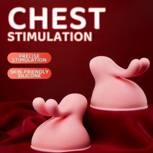 Rabbit Vibrators For Women Nipple Sucker G-Spot Vibrator Massager Sex Toys Soft Silicone Breast Massage With 10 Vibration Mode For Couple Female Rechargeable Adult Pink Nipple Clamp Toy Sextoy