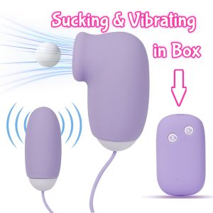 Dual Head Egg Vibrator With Suction And Vibration 10 Mode Silicone G Spot Massage Female Adult Toy Gift Vibrater For Women