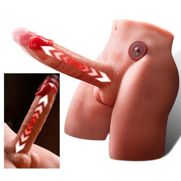 9.03 Lbs Realistic Masturbator with Thrust Vibrating Dildo, Male Torso Sex Doll with Big Ass And Tight Anal Sex Toy for Adult Couples