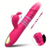 Thrusting Rabbit Vibrator Anal Butt Plug Dildo, G Spot Clitoral Vibrators Rechargeable Realistic Silicone Dildo with 3 Telescopic & 10 Vibrating Modes, Clit Nipples Massager Anus Vagina G-Spot Stimulator, Rose Red Adult Sex Toys for Women Men Couples - Image 11