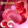 Dildo - Vibrator Sexual Toys For Women - 4 In 1 Tongue Vibrators Dildo Rose Sex Toys With 10 Licking & 10 Vibration Mode, G Spot Stimulator Pleasure Tools For Female Couples Games, Sex Toy For Women, Adult Toys For Her, Dildo, Dildoes For Woman - Image 2