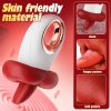 Tongue Clamping Rod Big Mouth Vibration Rod 10 Frequency Tongue Licking Jumping Egg Ring Female Vibrator Jumping Egg 40mm Realistic Tongue Can Penetrate Deep Into The Clitoris - Image 6
