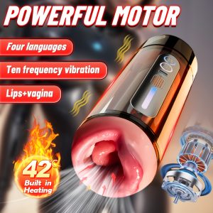 Male Masturbation Cup Penis Endurance Exercise Device Automatic Retractable Penis Massager Heating Suction Penis Massager Adult Sex Item 1pc Adult Product