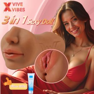 1pc Portable Male Masturbator with Realistic Face, TPE Super Soft And Healthy Elastic Material, Masturbator Deep Throat Oral Adult Toys, Sex Doll with Realistic Textured Mouth Vagina And Tight Anus, Suitable for Men Masturbation, amazing Male Gifts