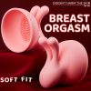 Rabbit Vibrators For Women Nipple Sucker G-Spot Vibrator Massager Sex Toys Soft Silicone Breast Massage With 10 Vibration Mode For Couple Female Rechargeable Adult Pink Nipple Clamp Toy Sextoy - Image 3