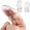 2 Pcs Reusable Penis Extender Sleeve Enlarge Soft Stretch Cock Girth Enhancer Sleeve Enlargement Delayed Ejaculation G Spot Stimulation Glans Condom Male Adult Sex Toys for Men Couples - Image 2