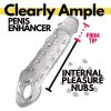 Clearly Ample Penis with Strechy Ball Strap for Men Women and Adult Couples Reusable Sleeve for Size Length and Girth Soft and Firm with Textured Nubs 9.1 Inch - Image 2