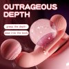 FemaleToys Snail Shape Design The Length Of The Body Can Be Adjusted At Will 10 Frequency Vibrations Internal And External Double-layer Vibration Impact Ergonomic Design G-spot Vibrator Liquid Silicone Material - Image 4