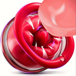 [Tongue Licker And Sucker Vibrator] 1 Pc Female Tongue Licker And Sucker Vibrator - 3 Suction, 5 Vibration Styles, Sex Toy For Women