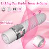 2 In 1 Licking & Vibration Functions Bullet Vibrator, Mini Vibrator Adult Sex Toys For Women, G Spot Vibrator Finger Sex Toy With Powerful Tongue Licking & Strong Vibration Clitoral Stimulator - Image 2