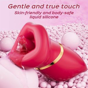 1pc Vibrator for Women - 4IN1 Clitoral Liquid Silicone Toy, 10 Tongue Licking, 3 Sucking Nipple Suction, Female G Spot Couple Sex Toy