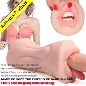 Realistic Blowjob Machine - Male Masturbators with 7 Vibrating and 5 Thrusting Modes, Hands-Free Pocket Pussy Stroker for Penis Stimulation, Automatic Male Masturbator Adult Toy for Ultimate Pleasure