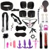 26pcs/DBSM Sex Toy, SM Bed Restraint Kit, Ankle Cuffs Hand Cuff Bondage Restraint Couples Flirting Game Fetish Sexual Pleasure Alternative Adult Sex Toy For Men Women And Single Frequency Finger Cover Vibrator With Tongue Clitoral Stimulation - Image 6