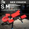 SM Sex Toys, BDSM Spanking Bench with Adjustable Restraints - Red Bondage Bench with Headrest And Wrist Straps for SM Sex Positions And Submissive Sex - Heavy Duty Adult Spanking Chair for Master/Slave Couples (Discreet Shipping) - Image 3