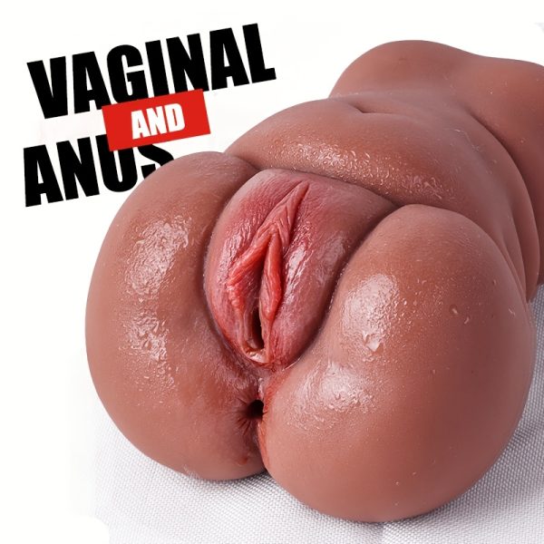 3-in-1 Realistic Silicone Male Masturbator with Vagina, Anal & Oral Cavities - Portable Pocket Pussy for Men, TPE Material, 18cm Lifelike Design, No Battery Required, Male Masturbation Toys