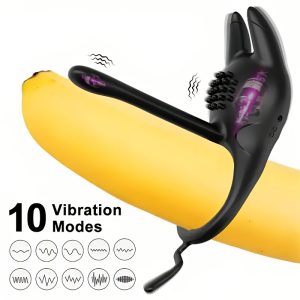 Vibrator Sex Toy, Cock Ring With 10 Modes Vibrator, Silicone Adult Toys, Sex Toys For Men, Popular Couple Sex Toys With G-spot Vibrator, Easy To Clean